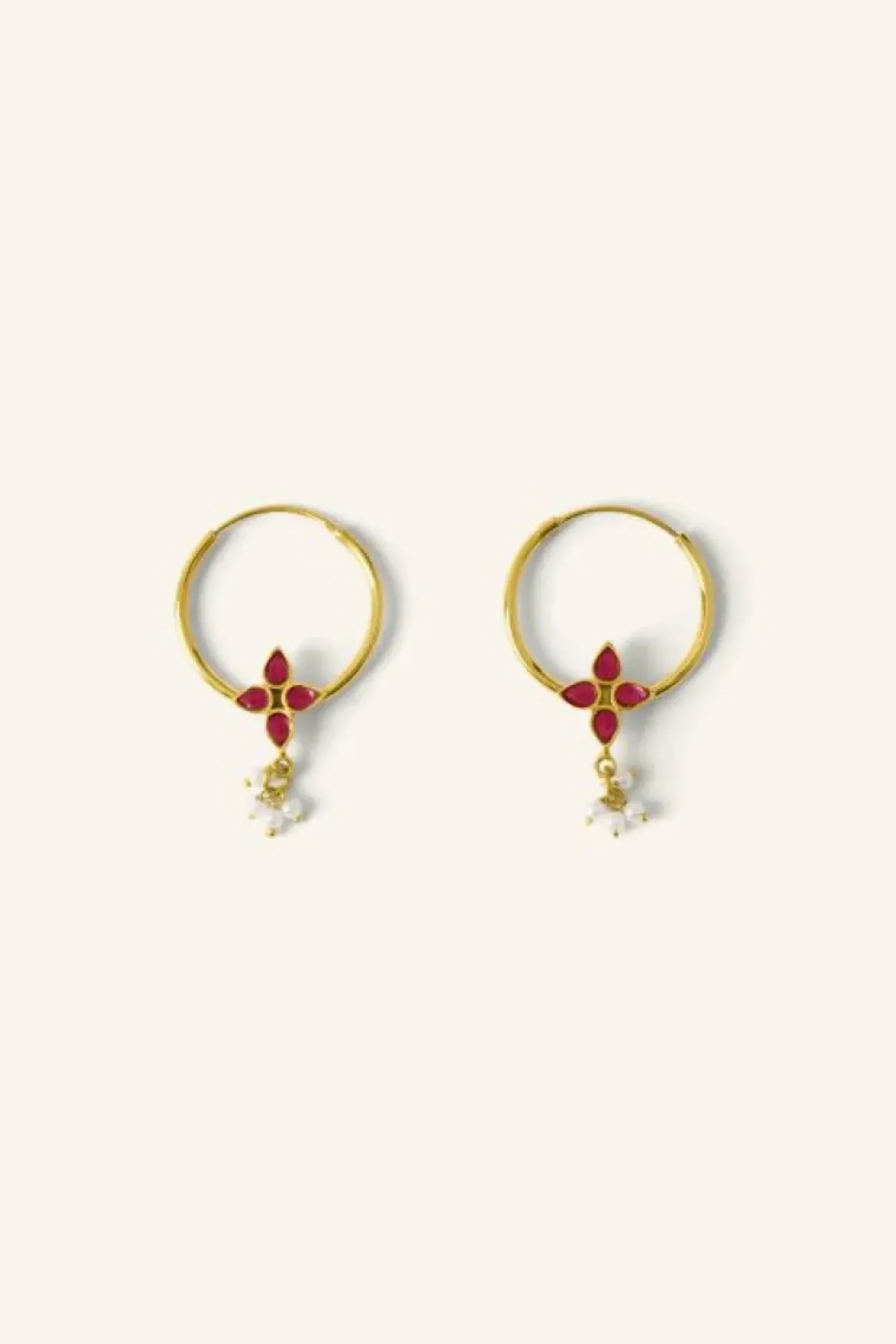 Oorbellen*By bar asha earring | ruby