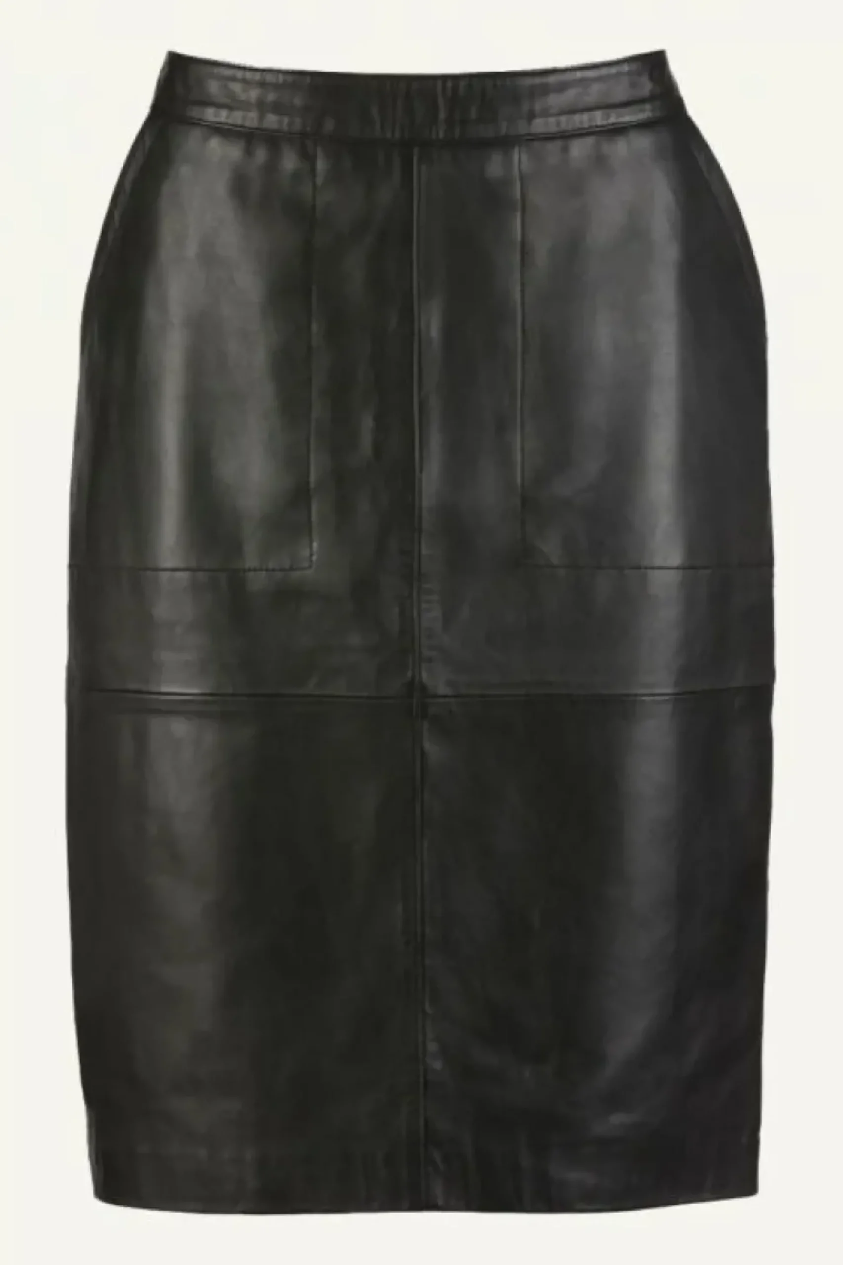 Rokken*By bar basic leather skirt | black