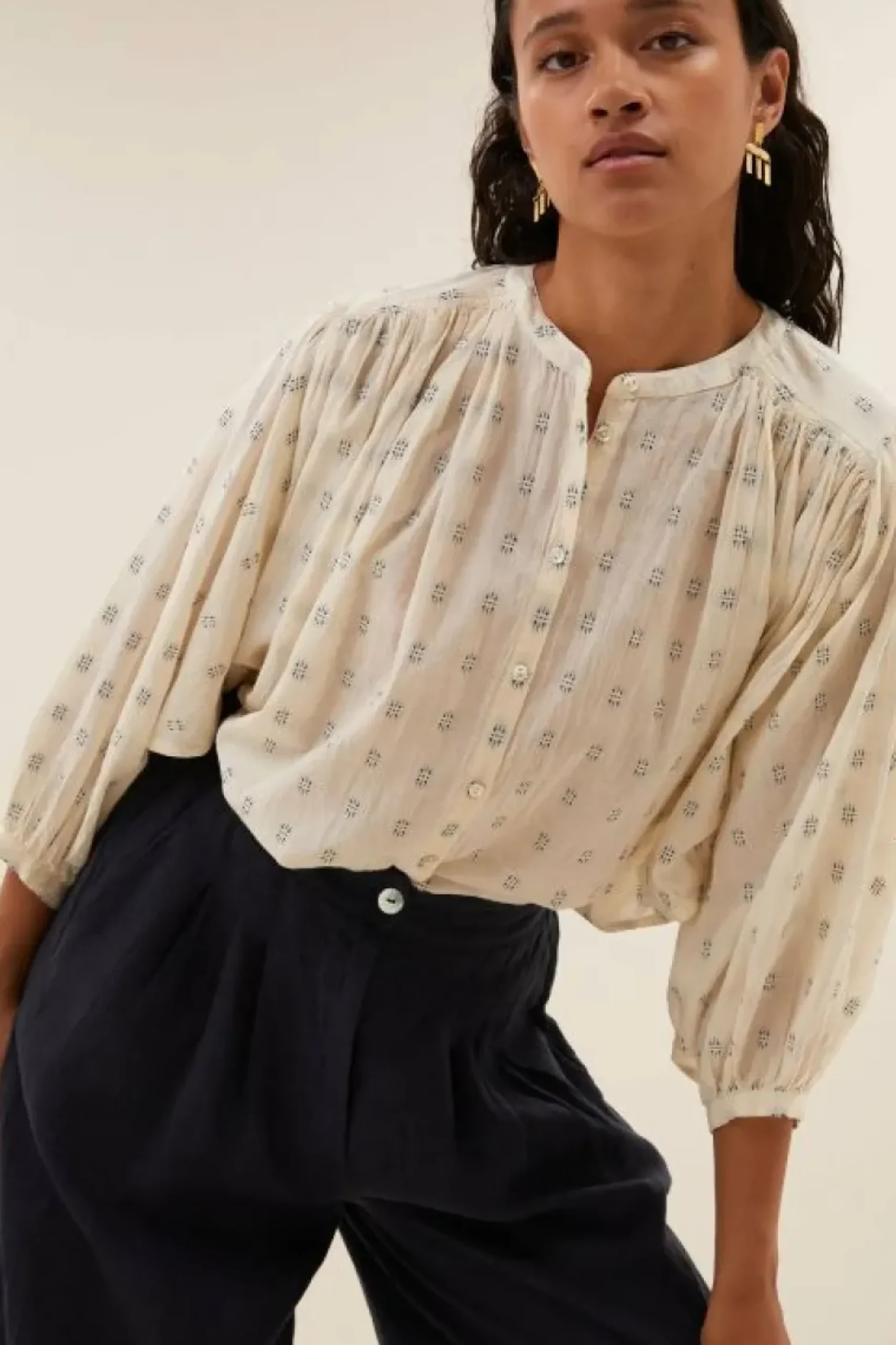 Blouses*By bar becky dali blouse | dali blue