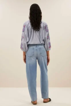 Blouses*By bar becky pinstripe blouse | indi grey