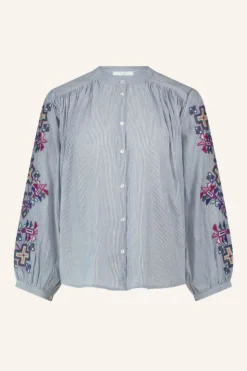 Blouses*By bar becky pinstripe blouse | indi grey