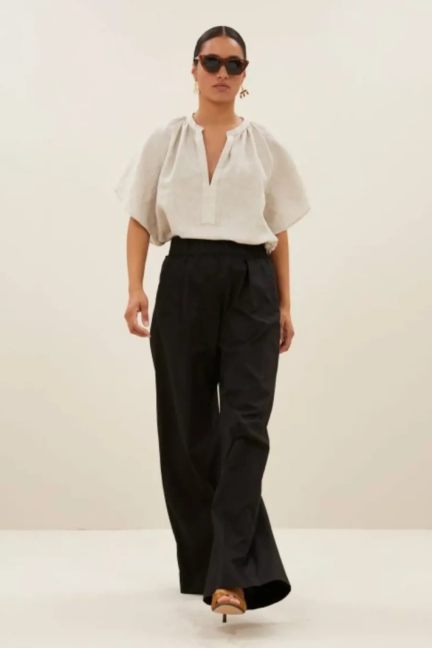 Broeken*By bar benji poplin pants | black