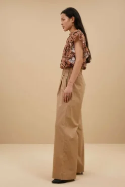 Broeken*By bar benji poplin pants | camel