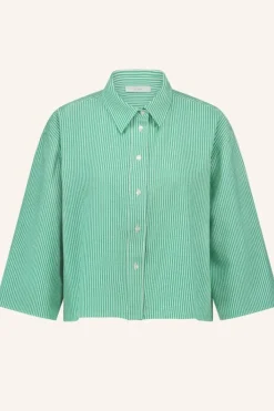 Blouses*By bar bernie blouse | green seer stripe