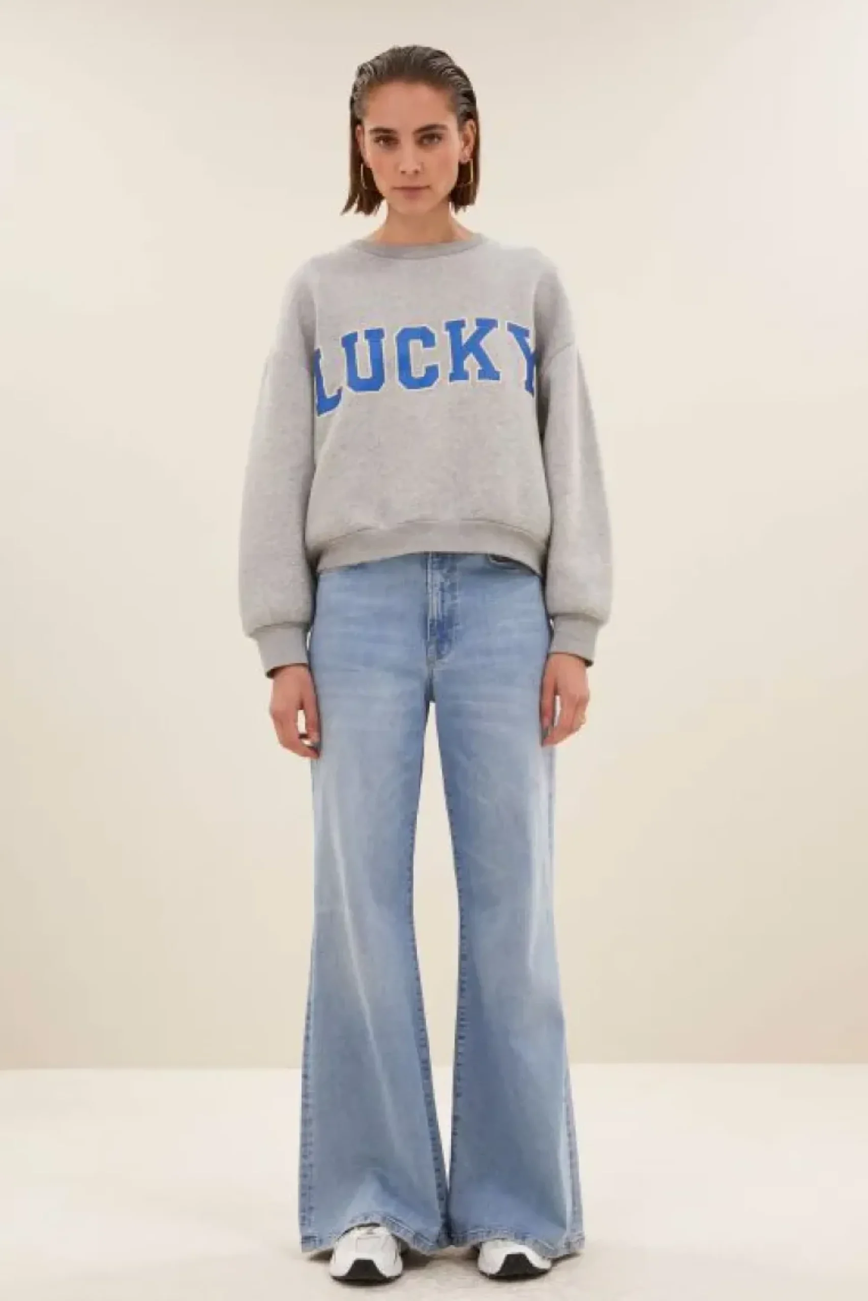 Sweaters|Truien*By bar bibi lucky sparkle sweater | grey melee
