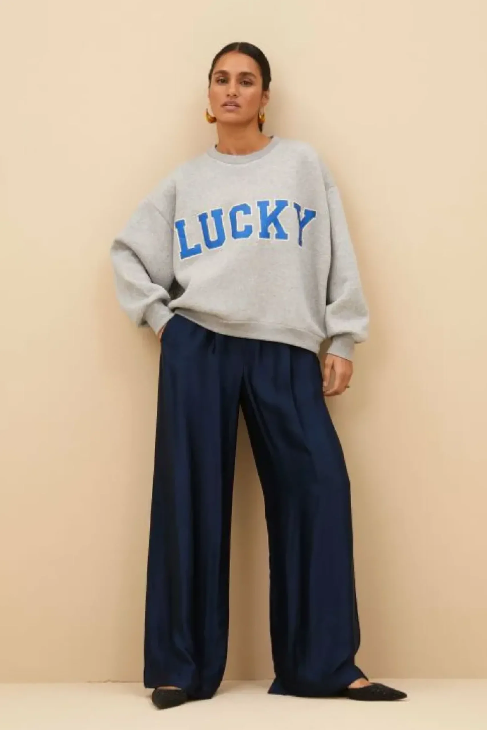 Sweaters|Truien*By bar bibi lucky sparkle sweater | grey melee