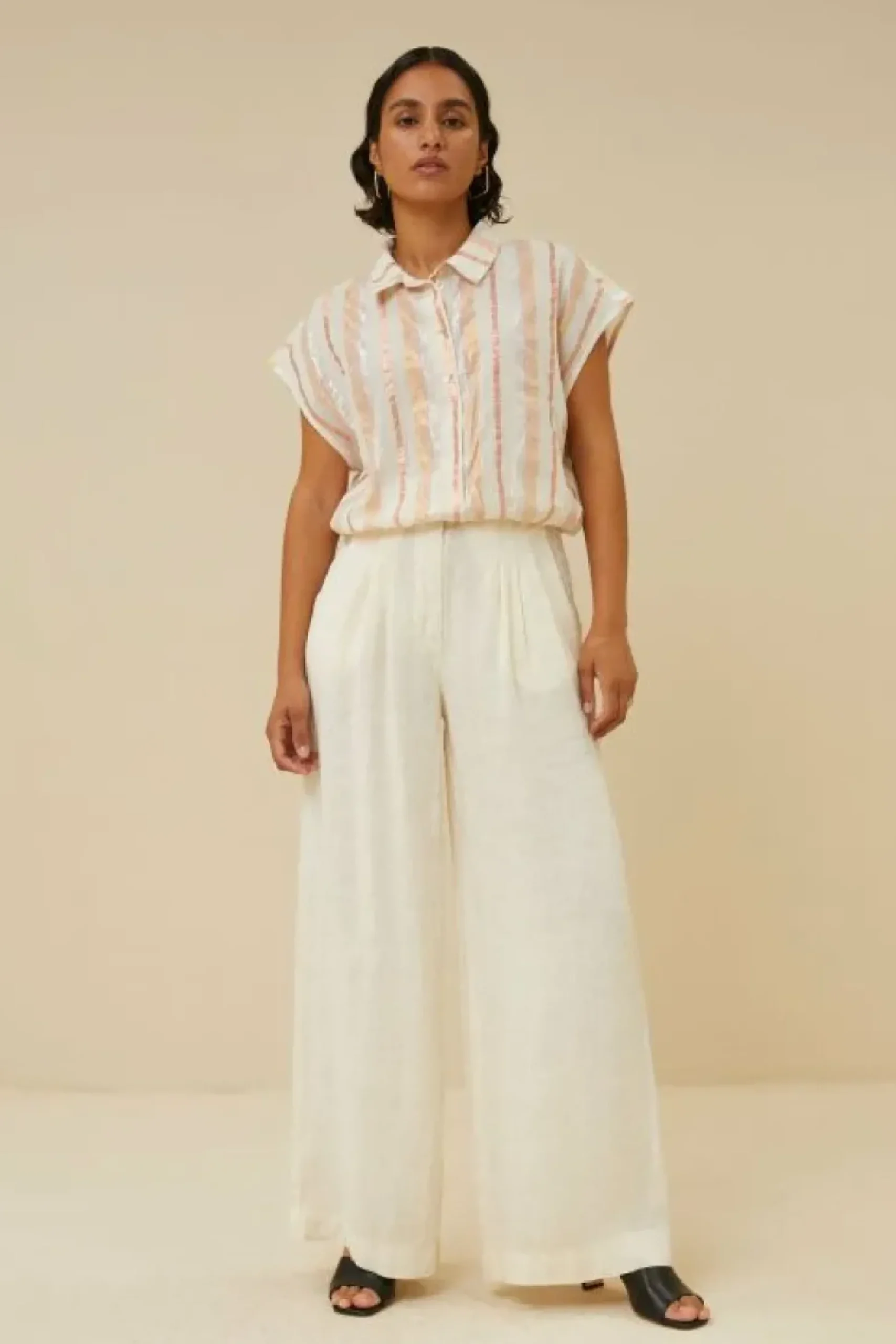 Blouses*By bar bieke gloss stripe blouse | pastel gloss stripe
