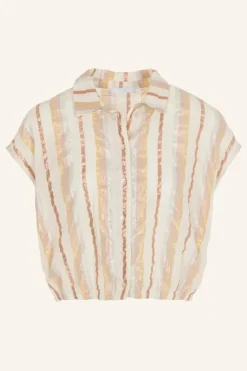Blouses*By bar bieke gloss stripe blouse | pastel gloss stripe