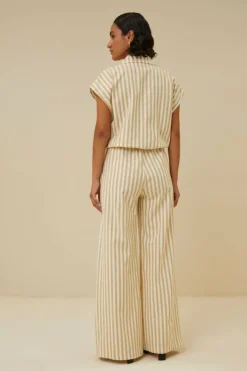 Blouses*By bar bieke linen stripe blouse | ochre