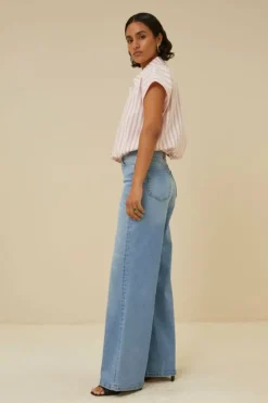 Blouses*By bar bieke linen stripe blouse | bubblegum