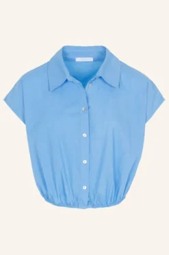 Blouses*By bar bieke poplin blouse | aquarius
