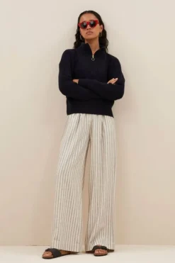 Truien*By bar boxy beau cotton pullover | midnight