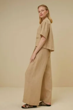 Blouses*By bar cris linen blouse | latte