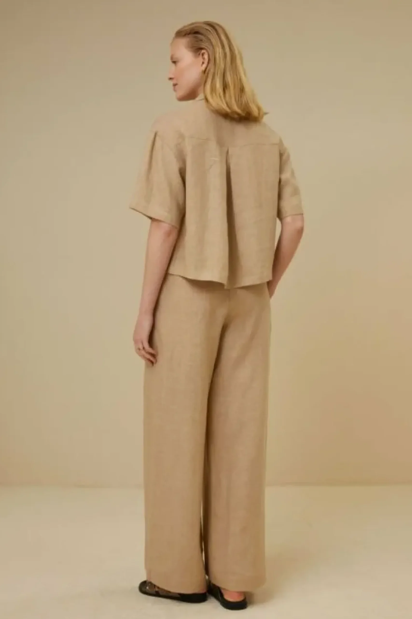Blouses*By bar cris linen blouse | latte