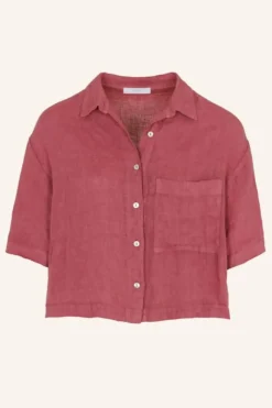 Blouses*By bar cris linen blouse | raspberry