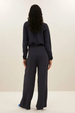 Blouses*By bar donna satin stripe blouse | graphite