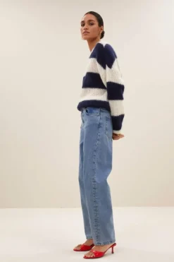 Truien*By bar evi stripe pullover | midnight big stripe