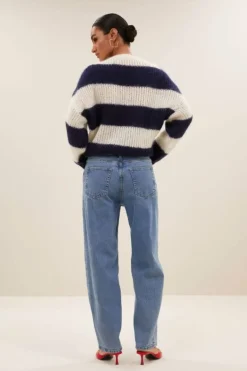 Truien*By bar evi stripe pullover | midnight big stripe
