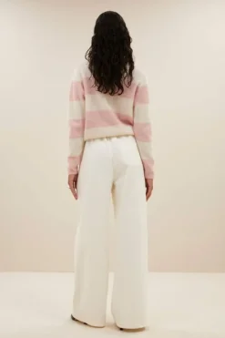 Truien*By bar gwen big stripe pullover | pink big stripe