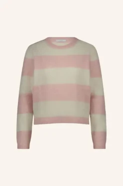 Truien*By bar gwen big stripe pullover | pink big stripe