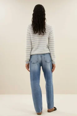 Truien*By bar gwen thin stripe pullover | blue thin stripe