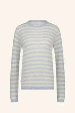 Truien*By bar gwen thin stripe pullover | blue thin stripe