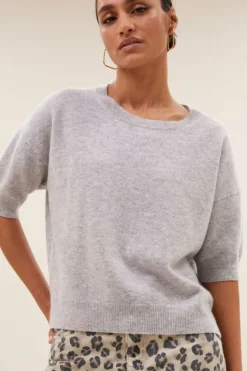 Truien*By bar holly ss pullover | grey melee