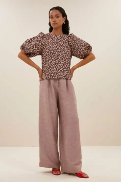 Blouses*By bar jet blouse | pink cheetah print