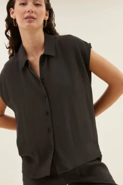 Blouses*By bar kiek viscose top | cafe noir