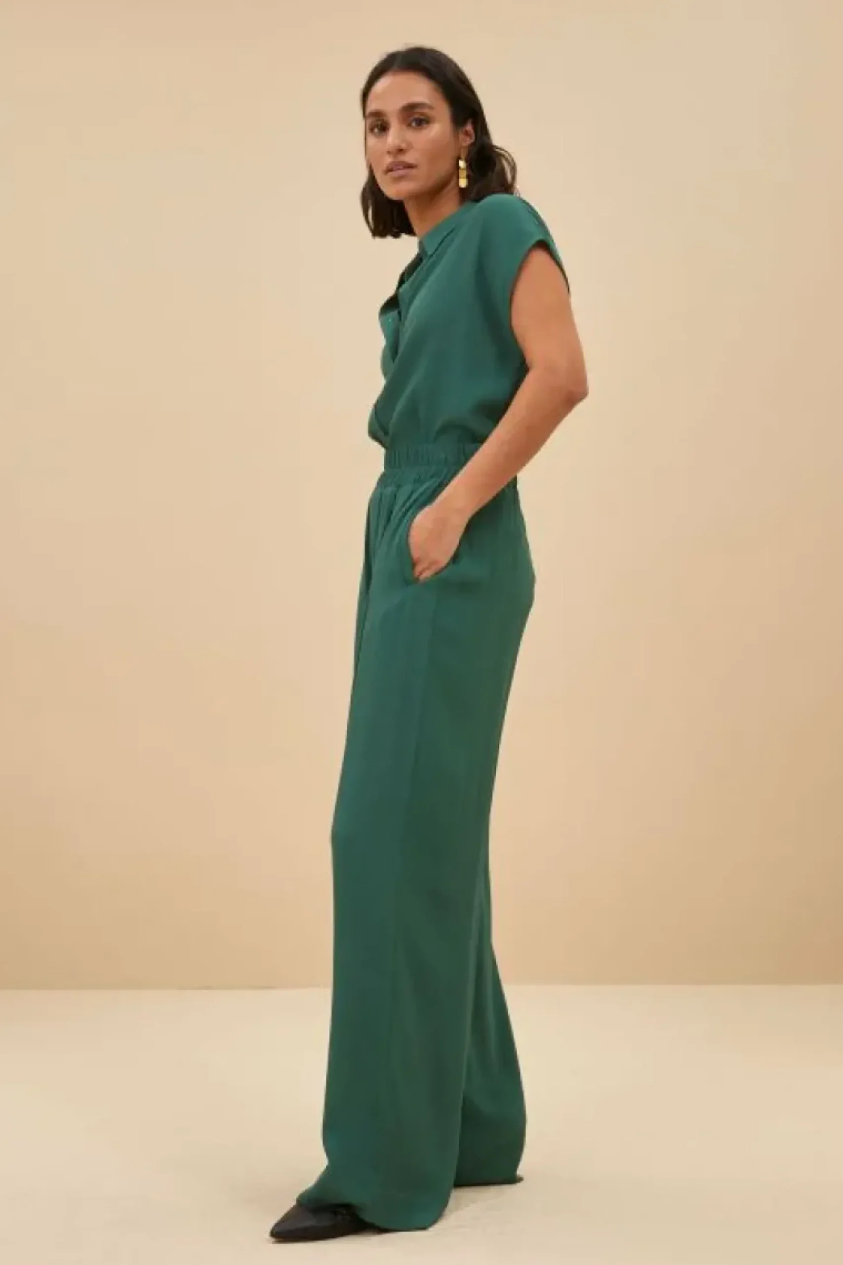 Blouses*By bar kiek viscose top | deep green