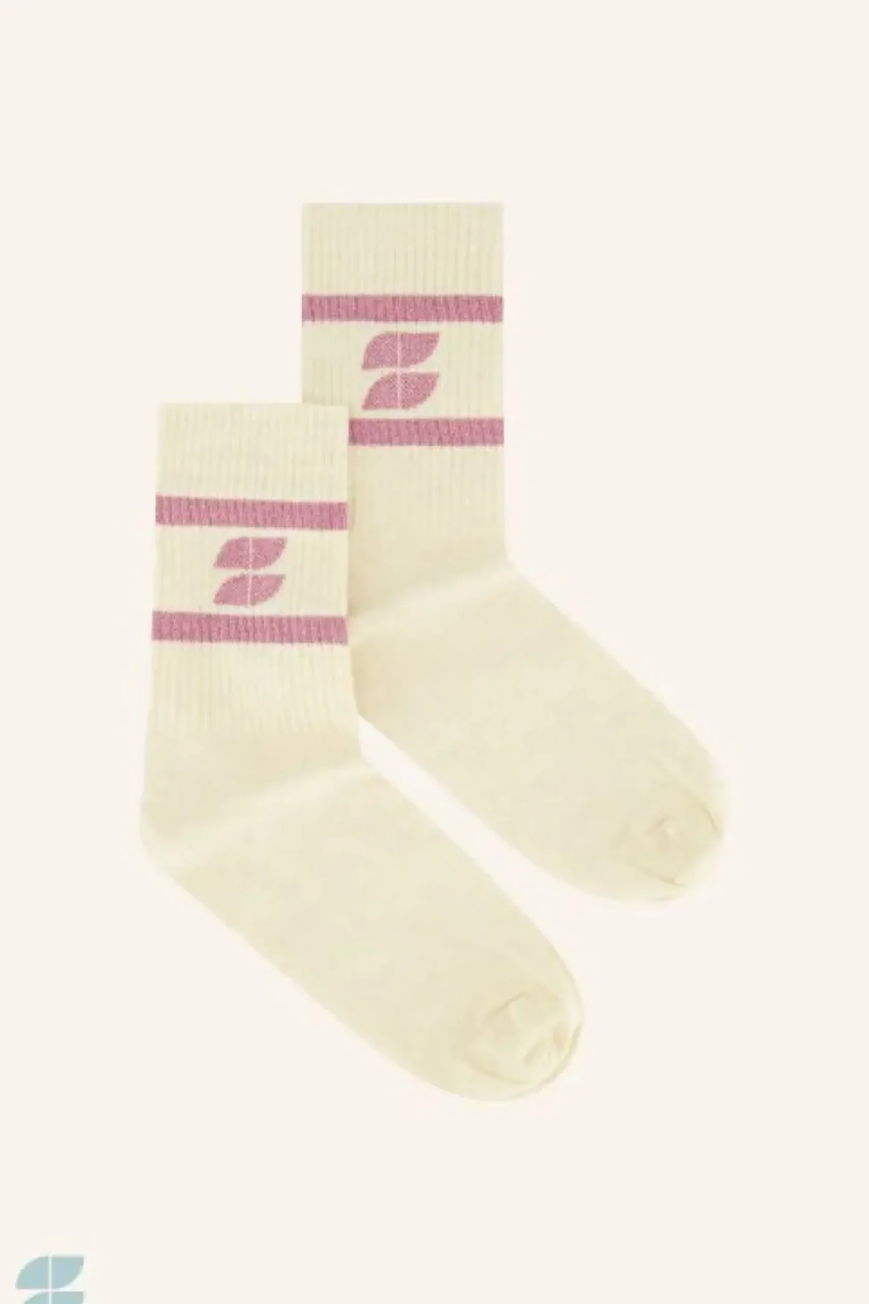 Sokken*By bar logo sparkle socks | ash rose