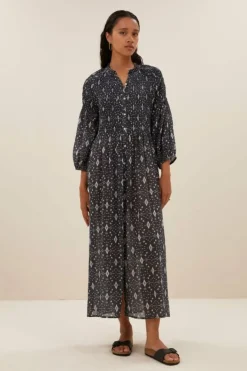 Jurken*By bar loulou midnight ikat dress | midnight ikat