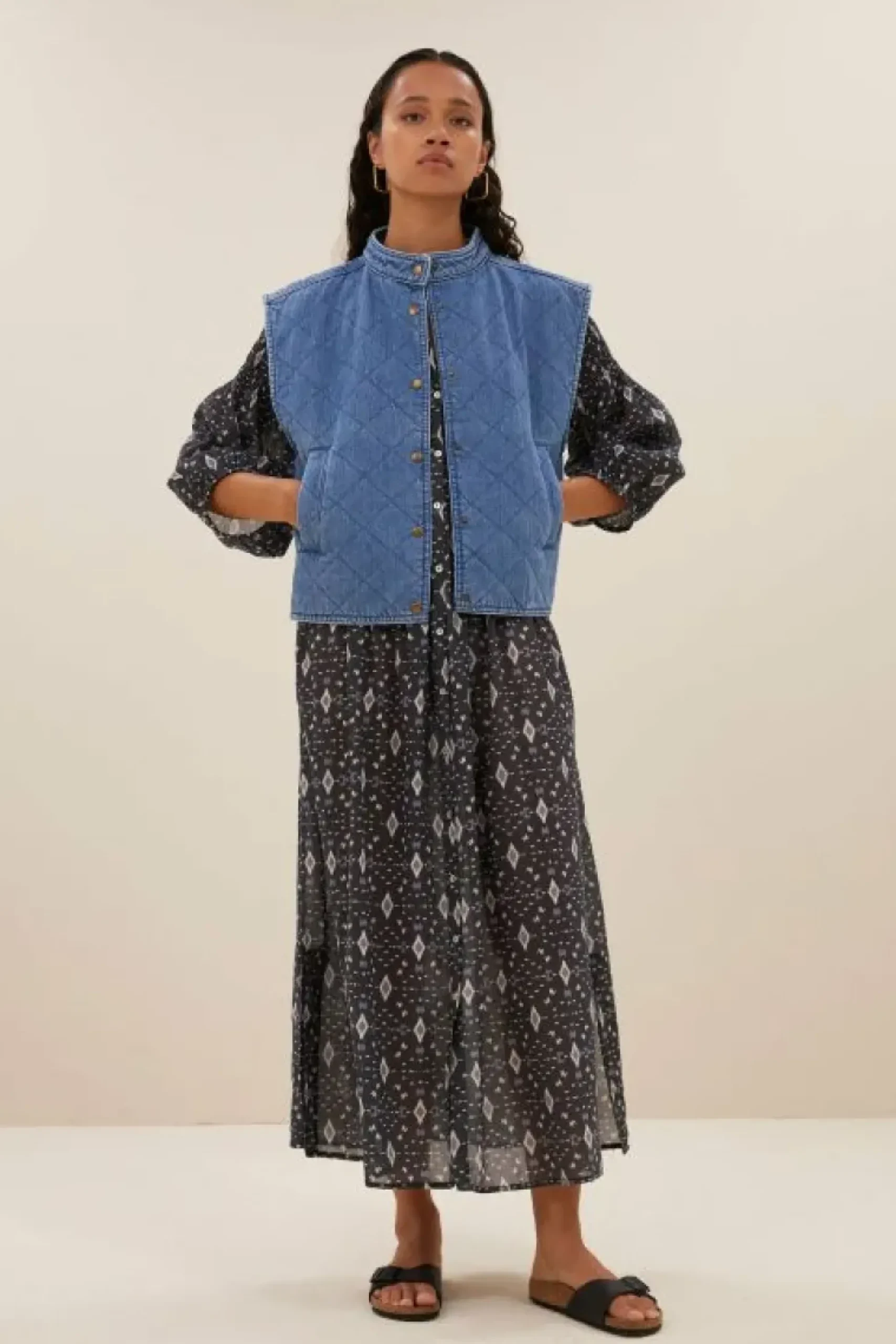 Jurken*By bar loulou midnight ikat dress | midnight ikat