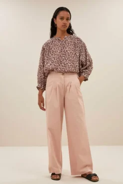 Blouses*By bar lucy cheetah blouse | pink cheetah print