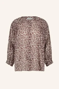 Blouses*By bar lucy cheetah blouse | pink cheetah print