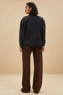 Blouses*By bar mae twill blouse | jet black