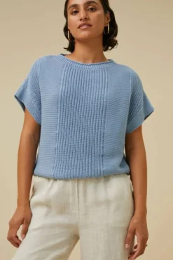 Truien*By bar max ss pullover | ocean