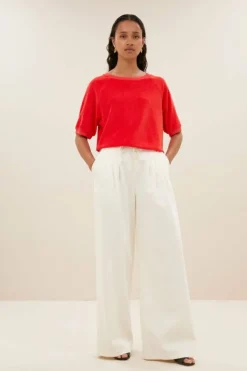 Tops & Shirts*By bar neva slub top | poppy red