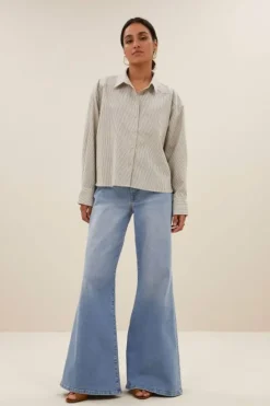 Blouses*By bar nima lurex stripe blouse | midnight