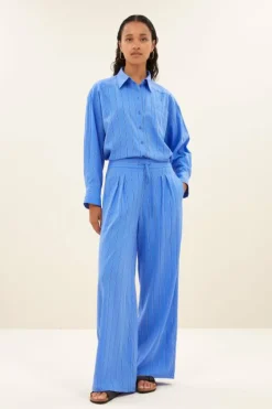 Blouses*By bar nima stripe blouse | vivid blue stripe