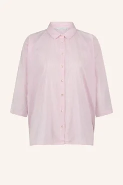 Blouses*By bar norel pink pinstripe blouse | pink pin stripe
