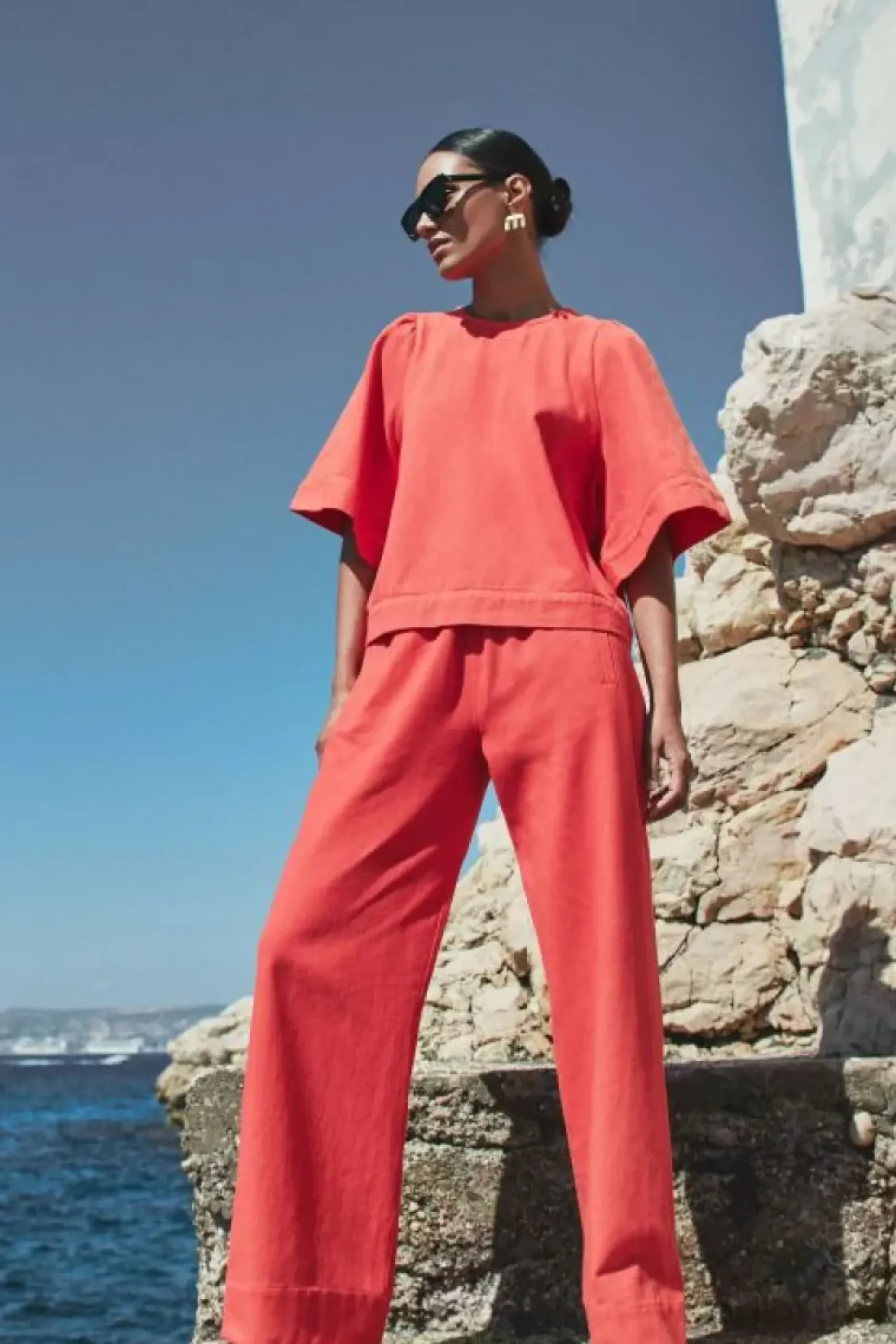 Blouses*By bar olivia twill blouse | poppy red