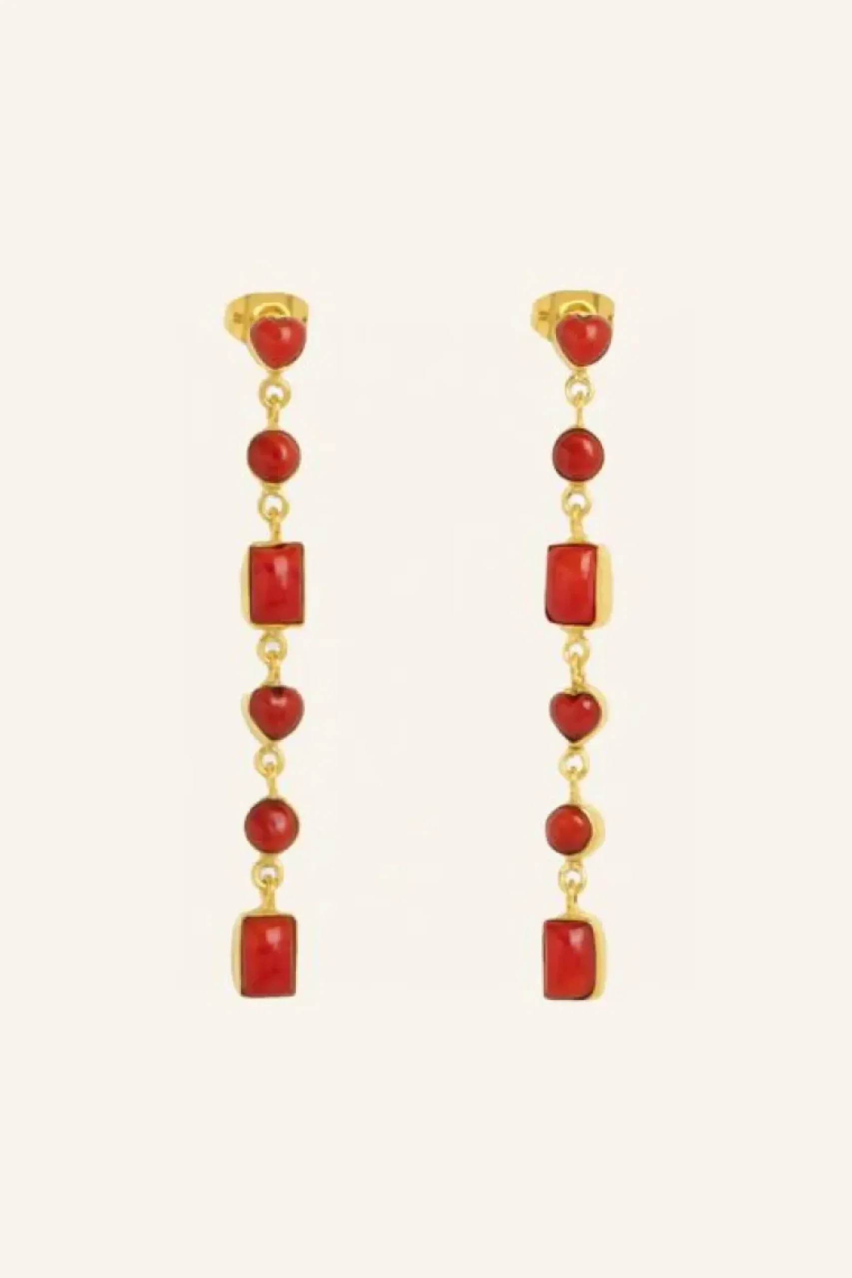 Oorbellen*By bar pd nolan earring | red