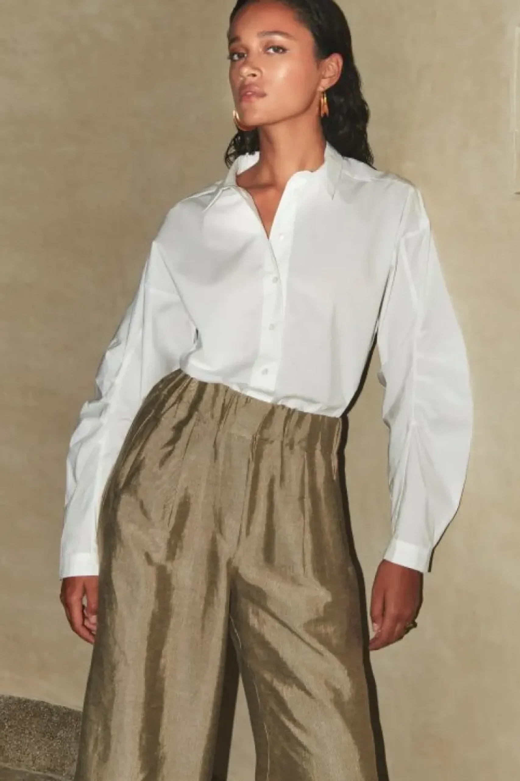 Blouses*By bar penny poplin blouse | white