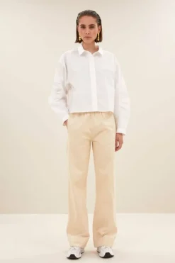 Blouses*By bar penny poplin blouse | white