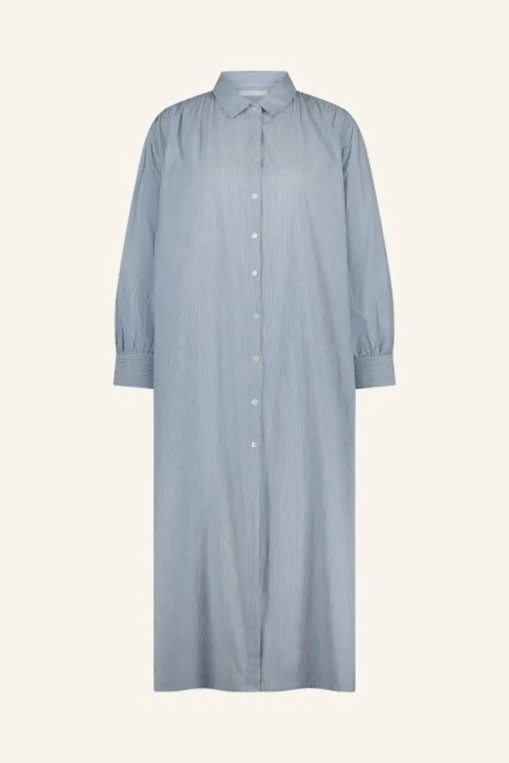 Jurken*By bar pin stripe shirt dress | indi grey