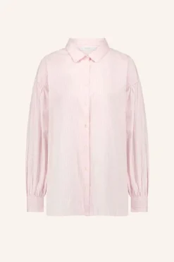 Blouses*By bar sarah pink pinstripe blouse | pink pin stripe