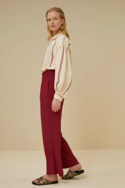 Blouses*By bar sarah short athia blouse | grenache