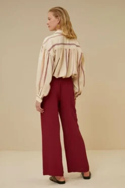 Blouses*By bar sarah short athia blouse | grenache