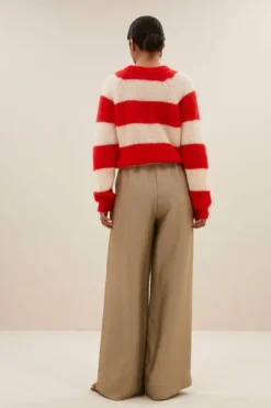 Truien*By bar sian stripe pullover | lipstick red stripe
